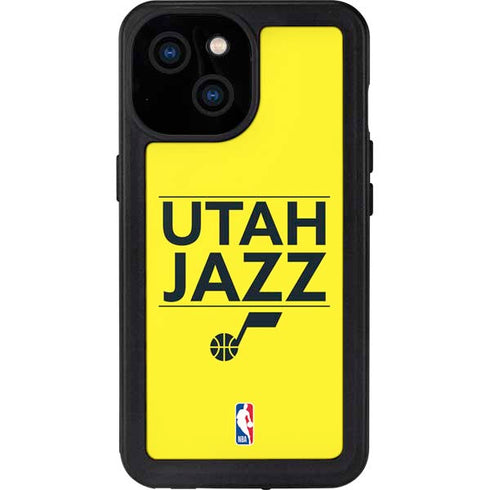 NBA Utah Jazz Standard - Yellow iPhone 15 Waterproof Case